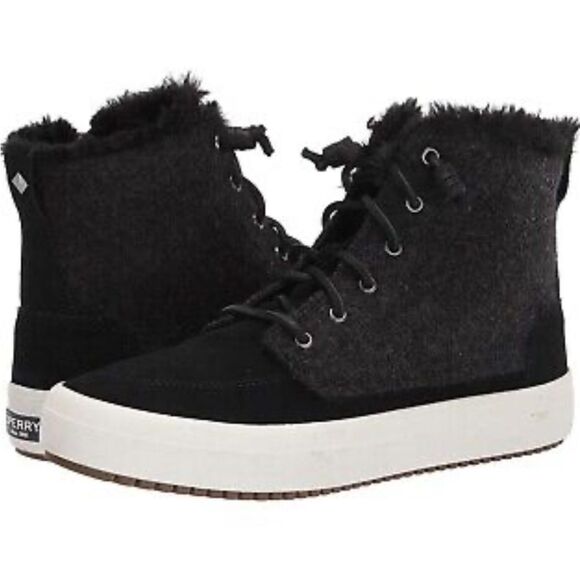 Sperry Women's Crest Lug Quilted Cozy Wool Suede High Top Boot - Picture 1 of 10